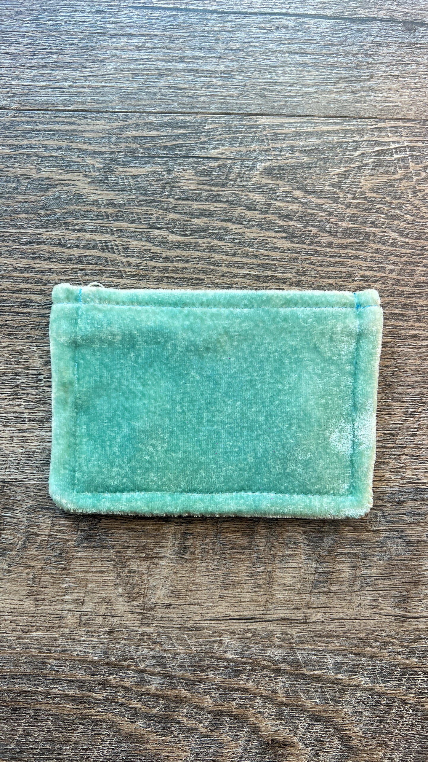 Small Hand-Dyed Silk Velvet Zipped Pouch – Portable Luxury in the Palm of Your Hand